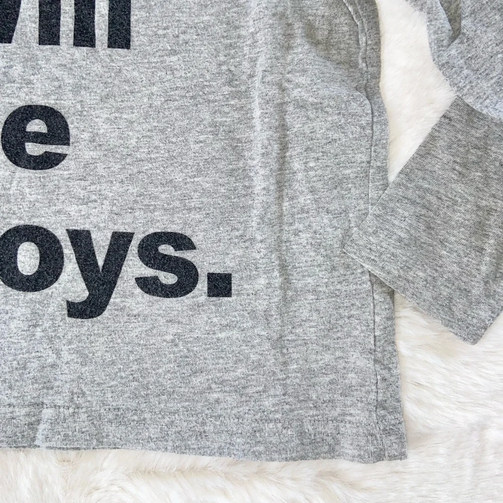 Old Navy grey long sleeve tee shirt Boys Will Be Boys  graphic kids 4T